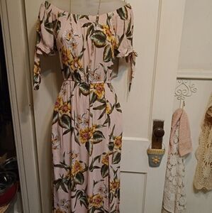 Band Of Gypsies Tropical Floral Print Dress